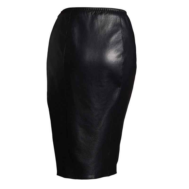 Thumbnail of Lexi Leather Wrap Skirt Mid Length image