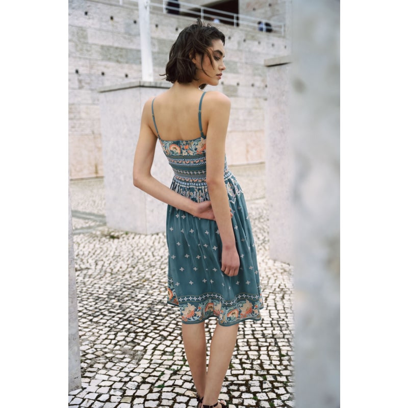 Thumbnail of Amara Embroidered Blue Summer Dress image