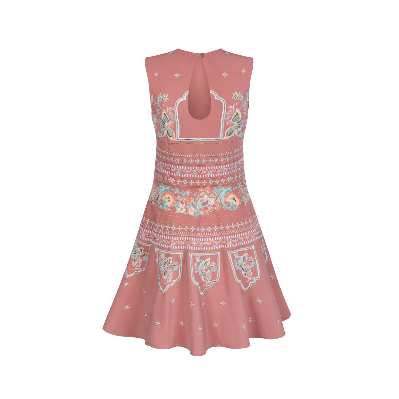 Thumbnail of Amara Embroidered Blush Dress image