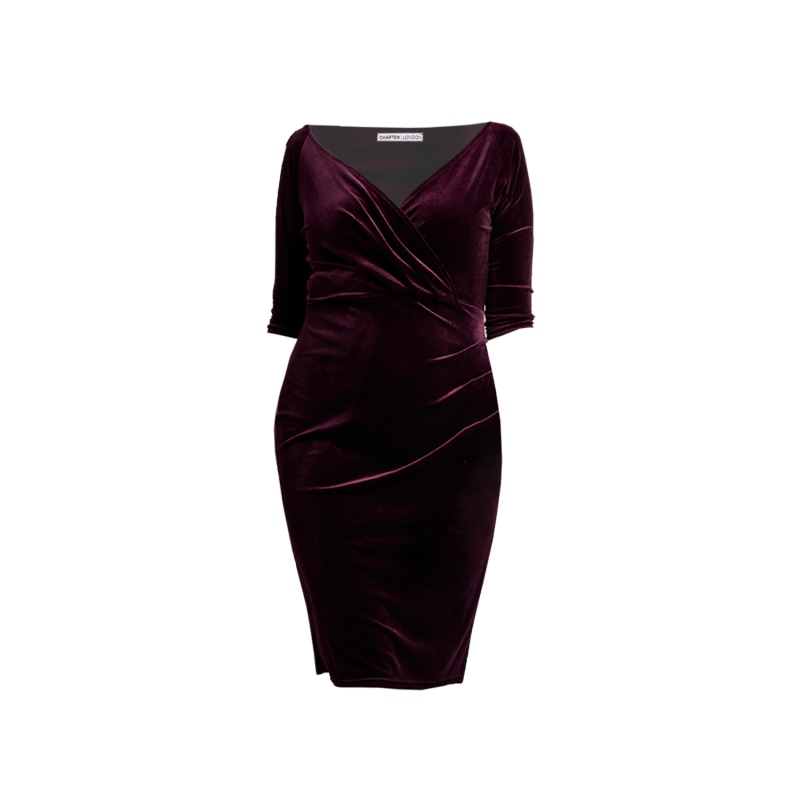 Bardot velvet wrap dress on sale