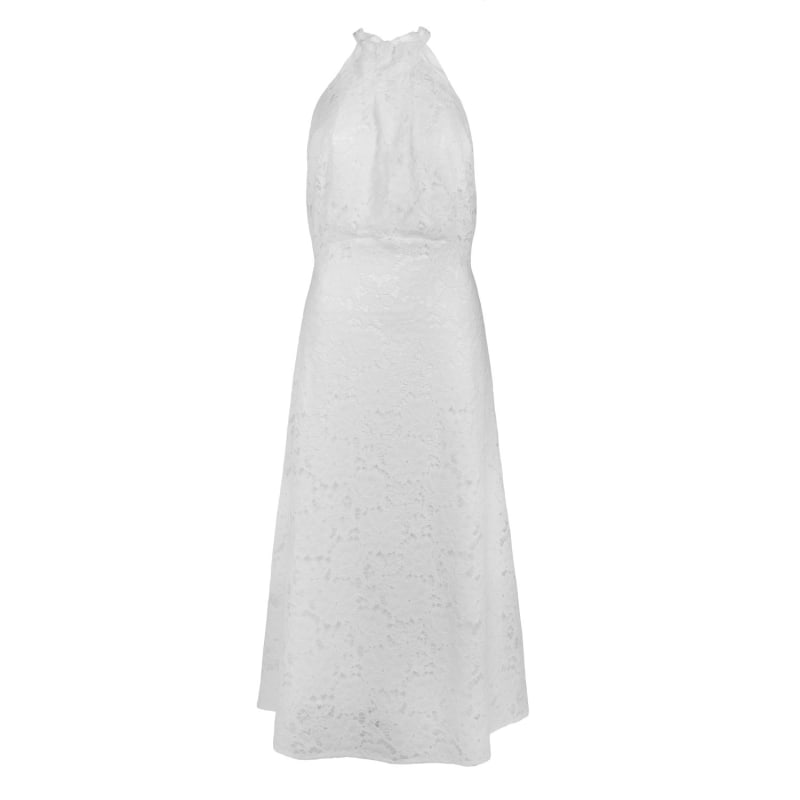 Thumbnail of Amelia Embroidered Cotton Viscose Lace Maxi Dress In Pearl White image