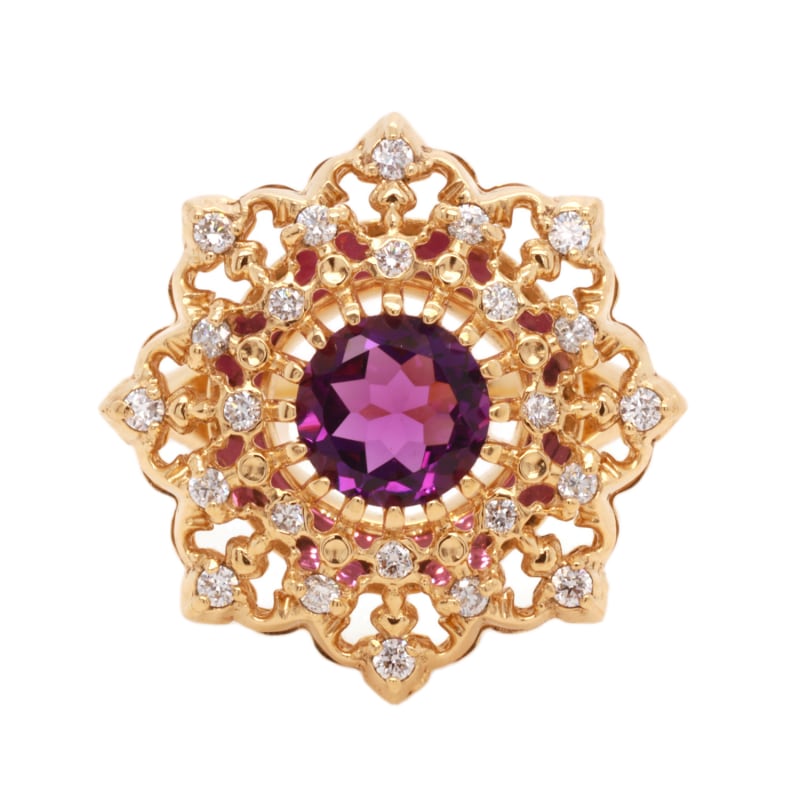 Amethyst hotsell flower ring