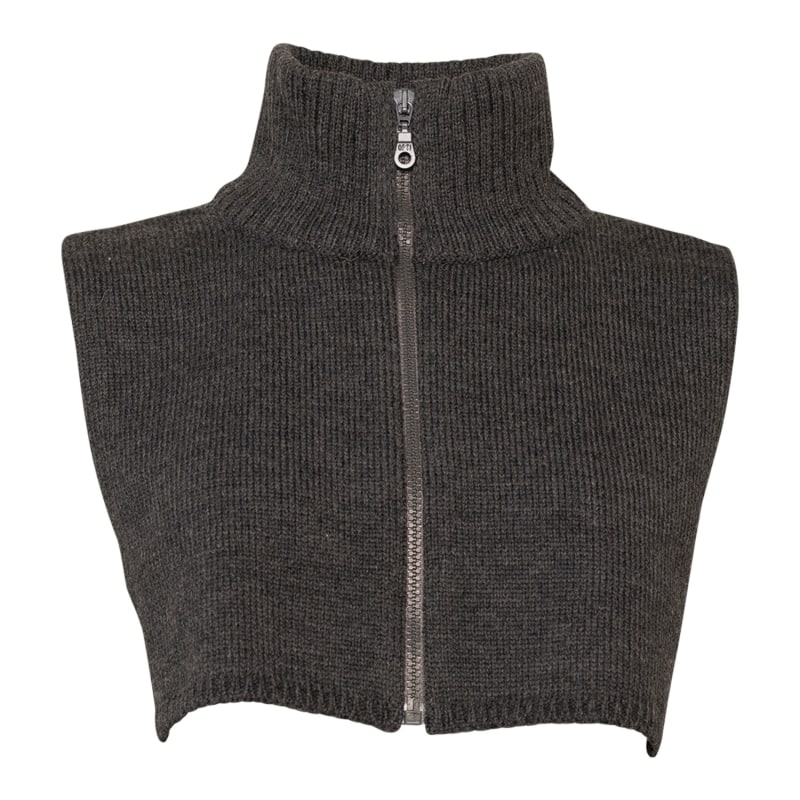 Thumbnail of Ami Merino Full-zip Bib Charcoal Grey image