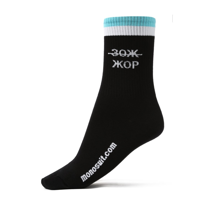 Thumbnail of Zozh Socks Cotton- Black & Blue image