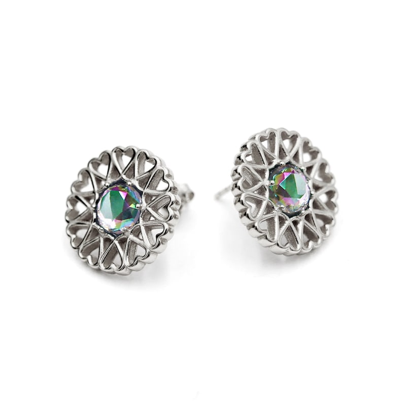 Thumbnail of Amoare® Paris Earrings In Sterling Silver - Rhinestone image