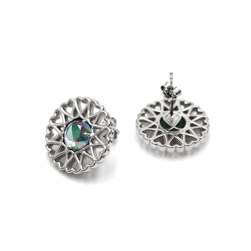 Thumbnail of Amoare® Paris Earrings In Sterling Silver - Rhinestone image