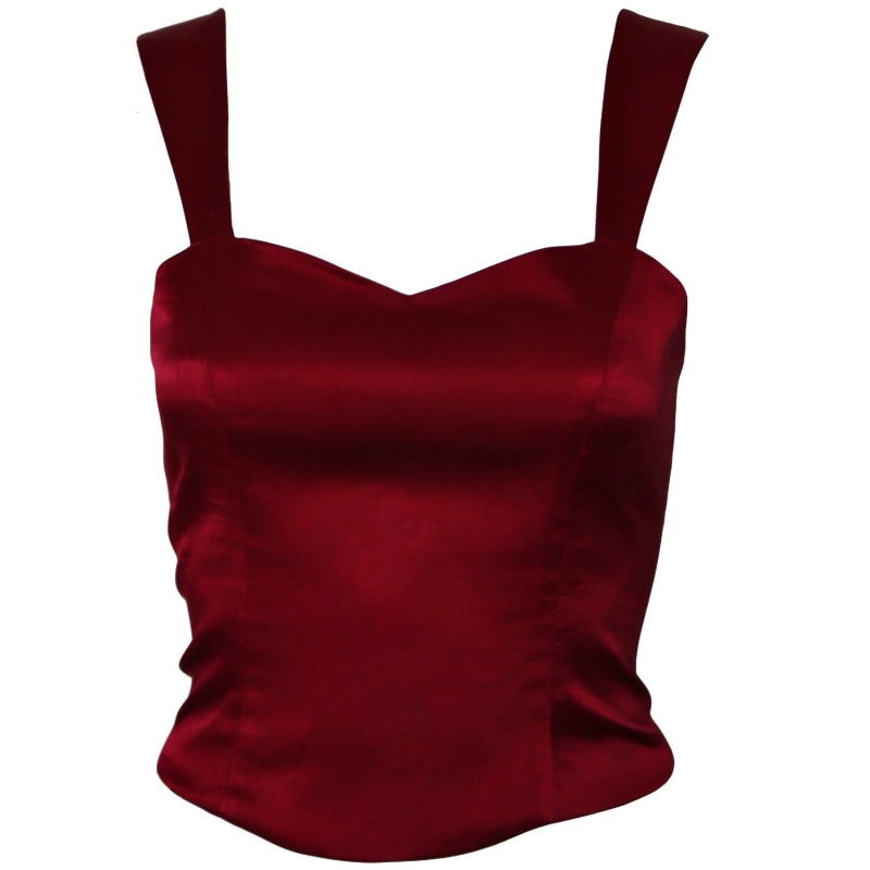 Thumbnail of Amour Red Silk Loose Corset Top image