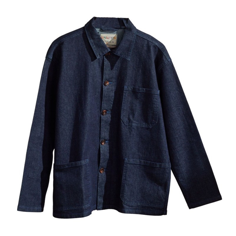 Thumbnail of The 3001 Buttoned Overshirt - Indigo with Stretch image