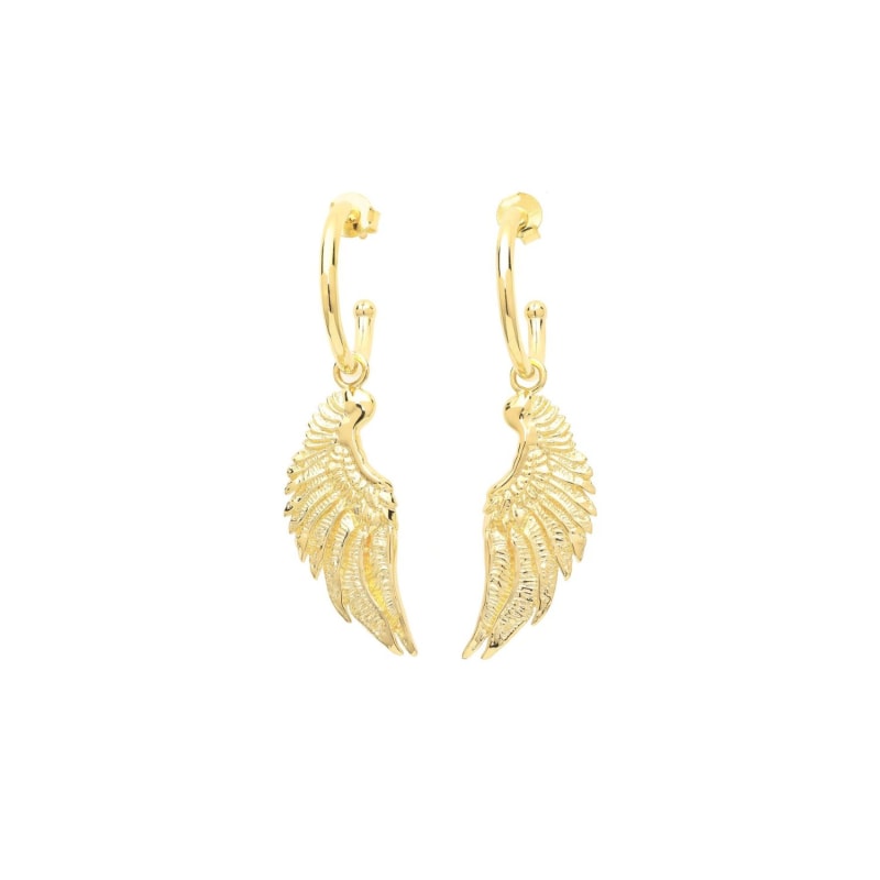 Angel wing hoop earrings new arrivals