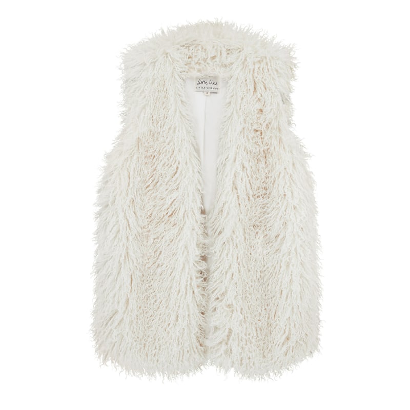 Angie Ivory Faux Mongolian Gilet | Little Lies | Wolf & Badger