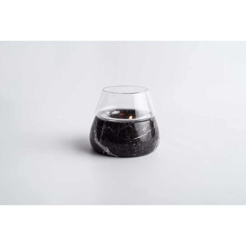 Thumbnail of Vaina Medium Candle Holder - Black Marble image