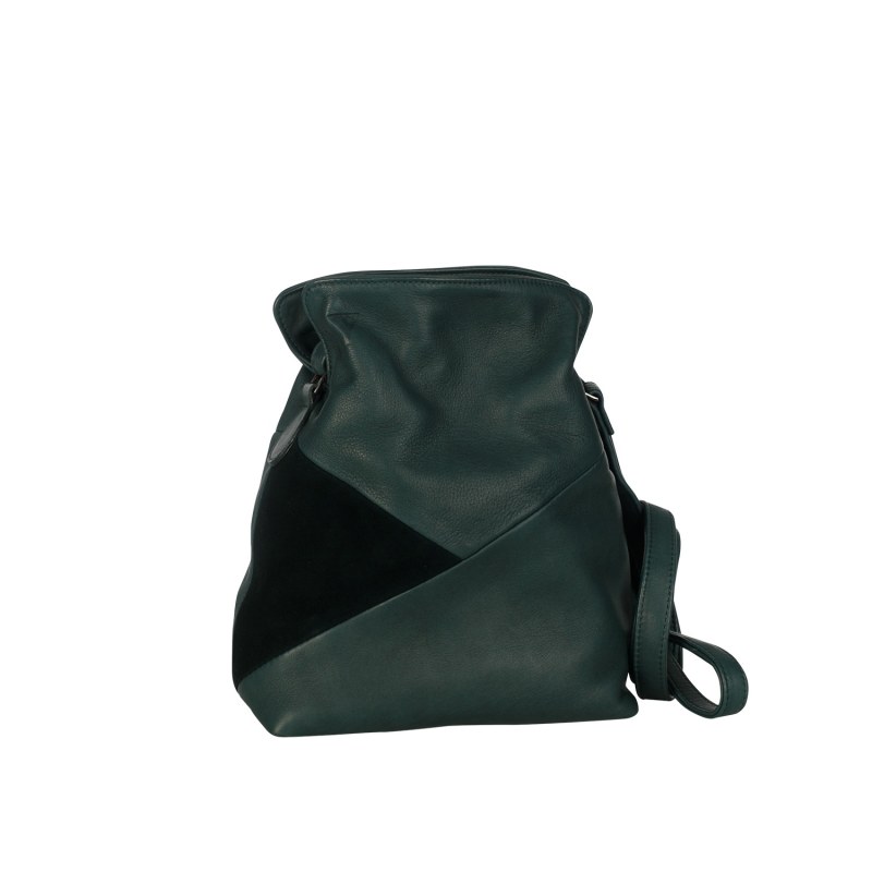 Thumbnail of Tilly Mini Hobo Leather & Suede In Forest image