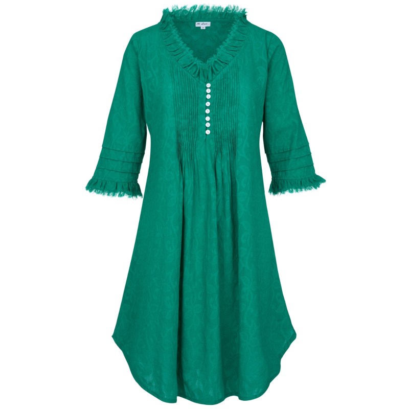 Thumbnail of Annabel Cotton Tunic In Hand Woven Teal image