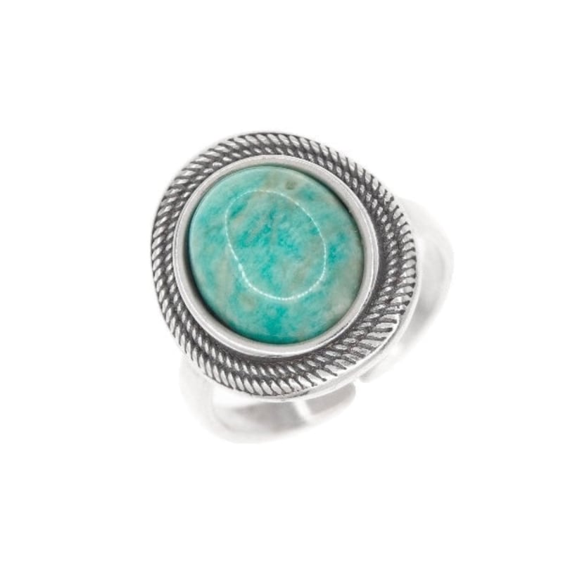 Green store amazonite ring