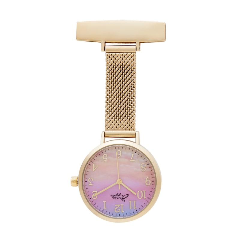 Thumbnail of Annie Apple Meraki Sunset Gold Mesh Nurse Fob Watch image