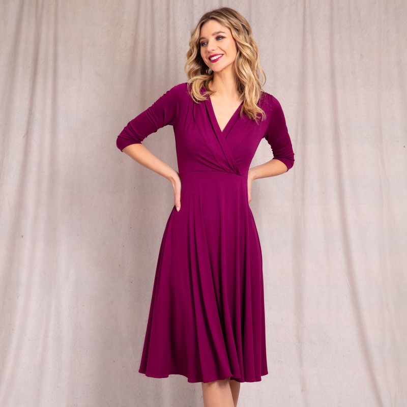 Thumbnail of Annie Dress In Plum Wine image