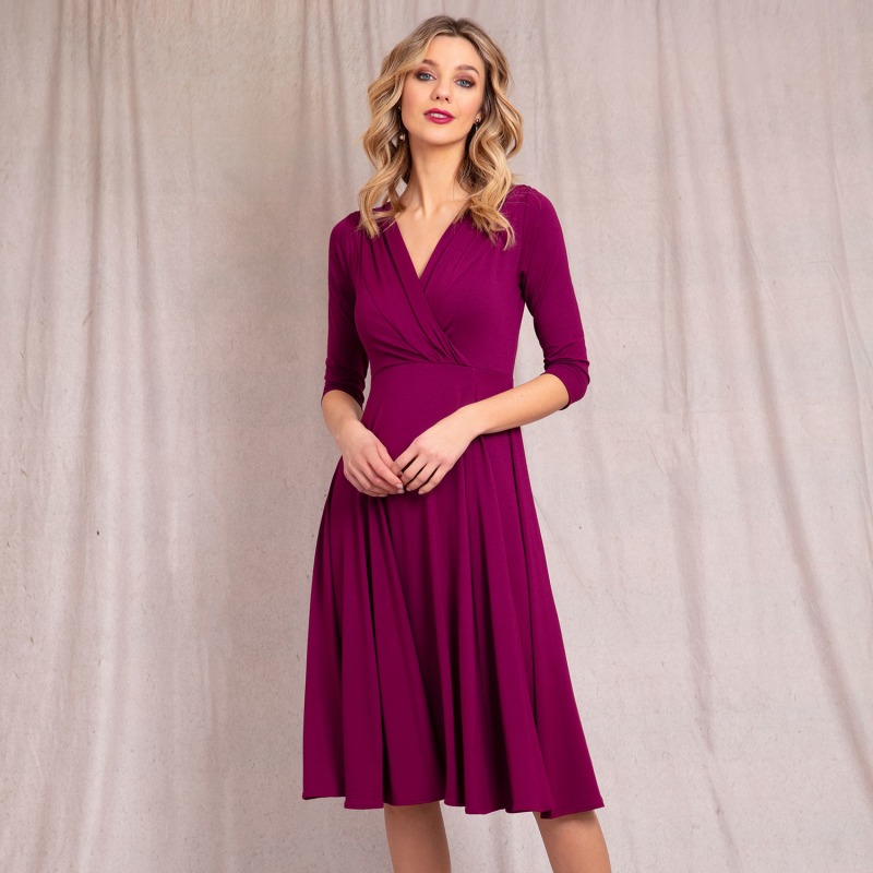 Thumbnail of Annie Dress In Plum Wine image