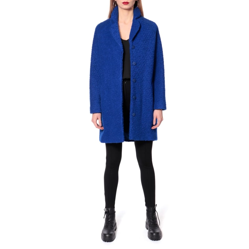 Anouk Blue Teddy Bear Short Coat by VIKIGLOW