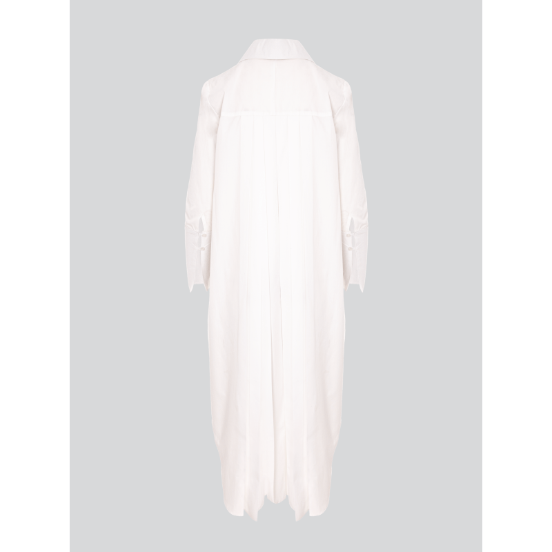 Thumbnail of Antoine | Gots Organic Cotton Pleated Shirt Dress In White image
