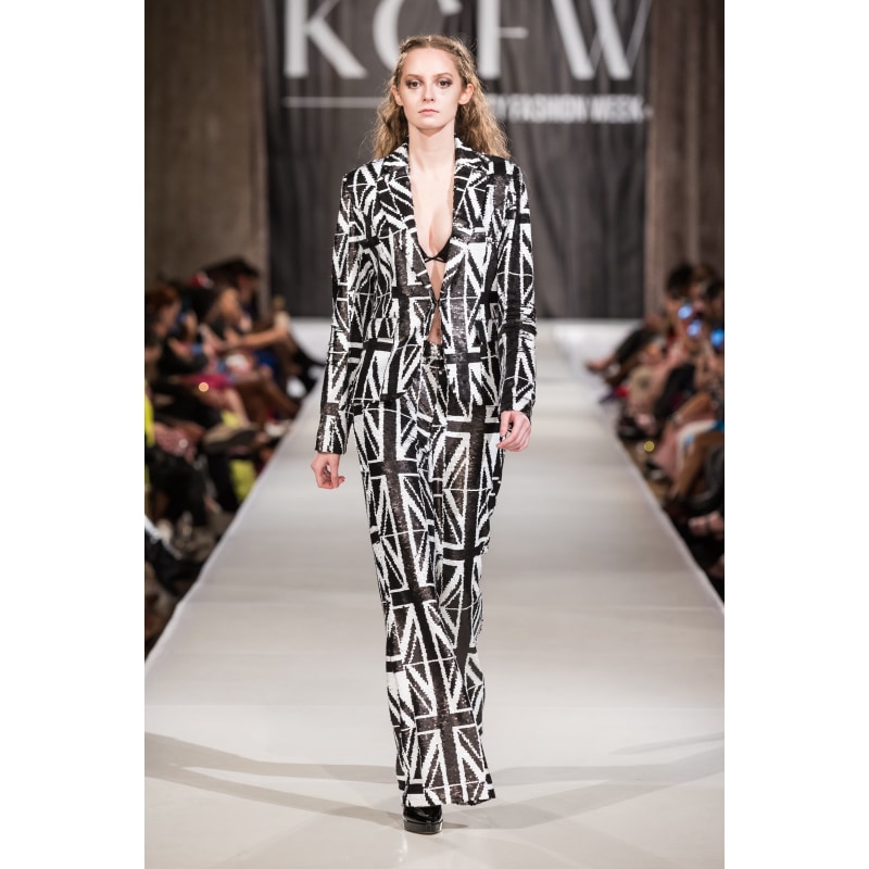 Silver sequin suit on sale