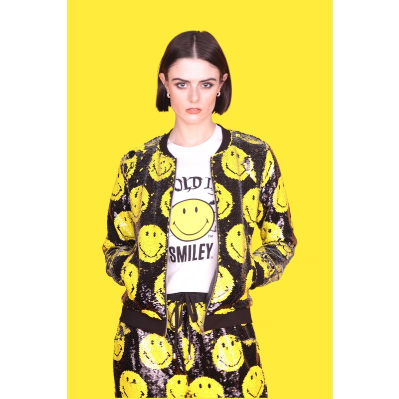Reversible smiley bomber jacket hotsell
