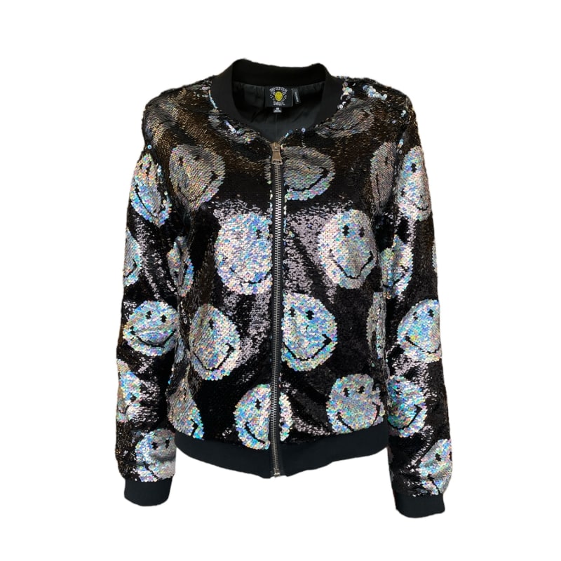 Reversible smiley bomber jacket hotsell