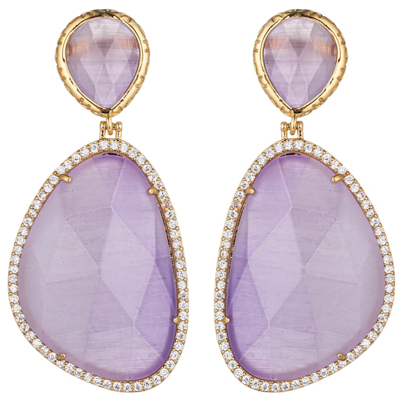 Thumbnail of Anya Lavender Drop Earrings image