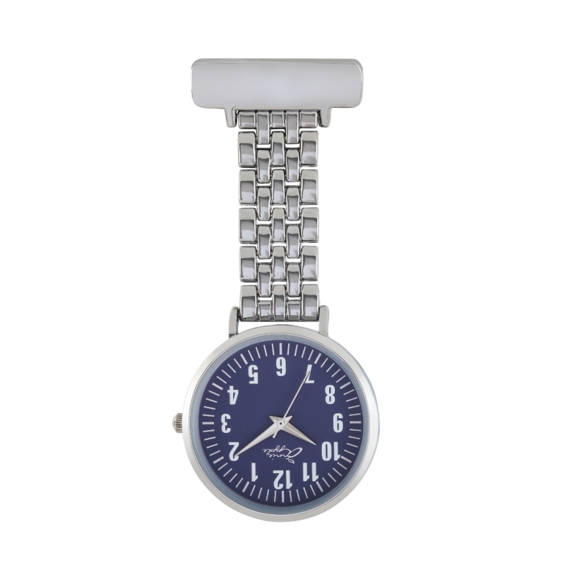 Thumbnail of Annie Apple Navy/Silver Chain Link Nurse Fob Watch image