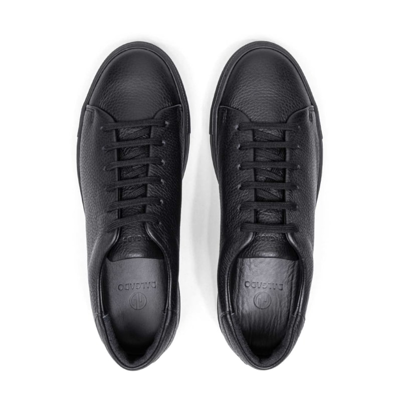 Thumbnail of Pebble Leather Sneakers Black Laurent image