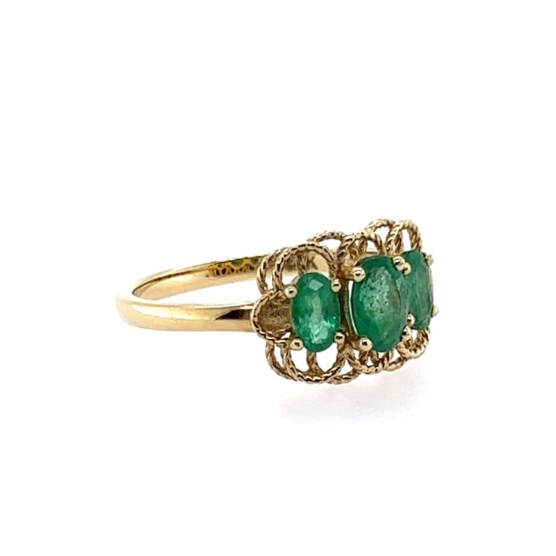 Thumbnail of Aomame | Gold Emerald Ring image