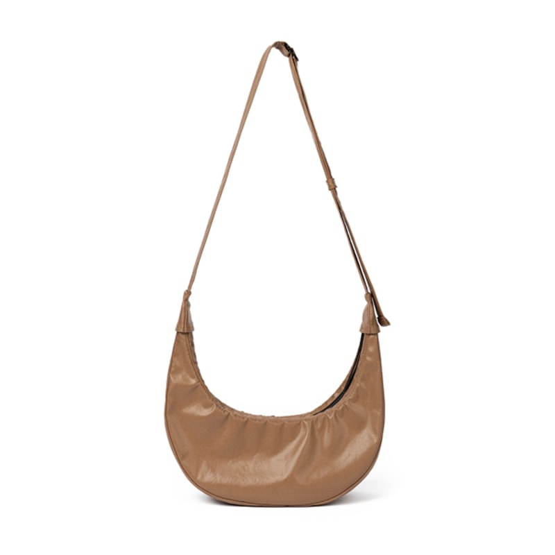 Small Crescent Leather Shoulder Bag