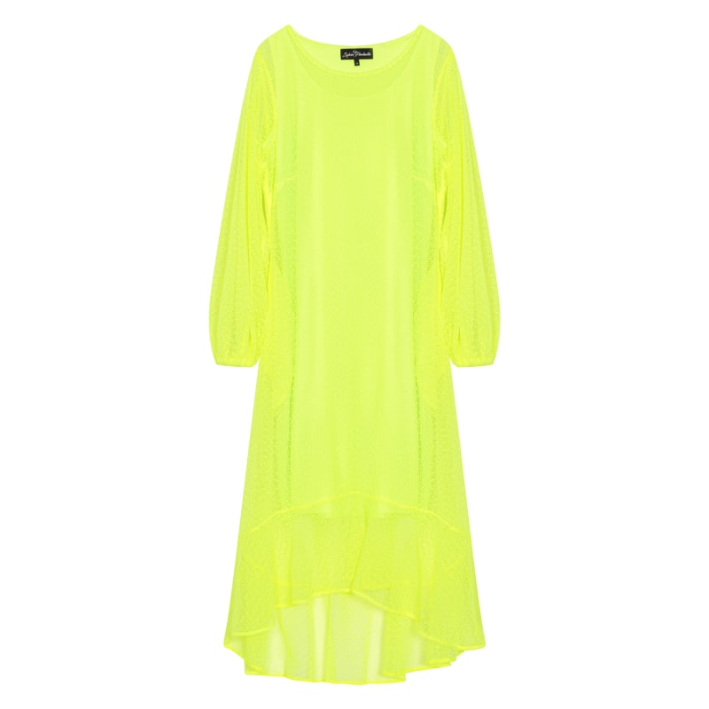 Thumbnail of Aphrodite Neon Lime Holiday Resort Midi Dress image