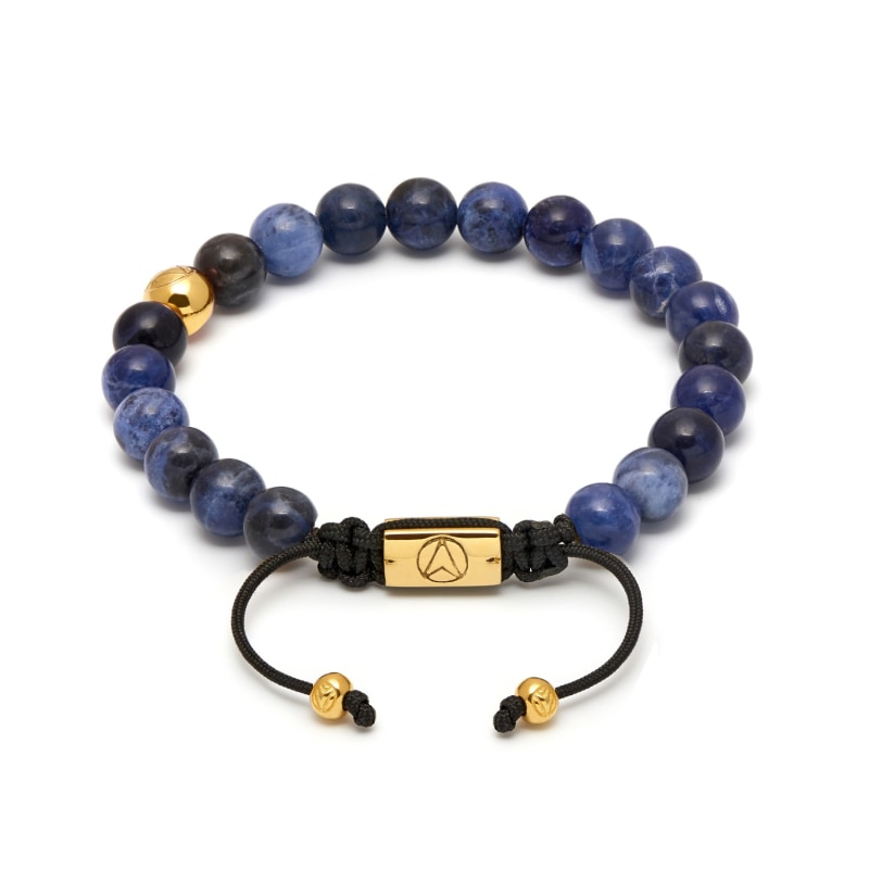 Thumbnail of Sodalite Asymmetrical Bracelet / Gold image