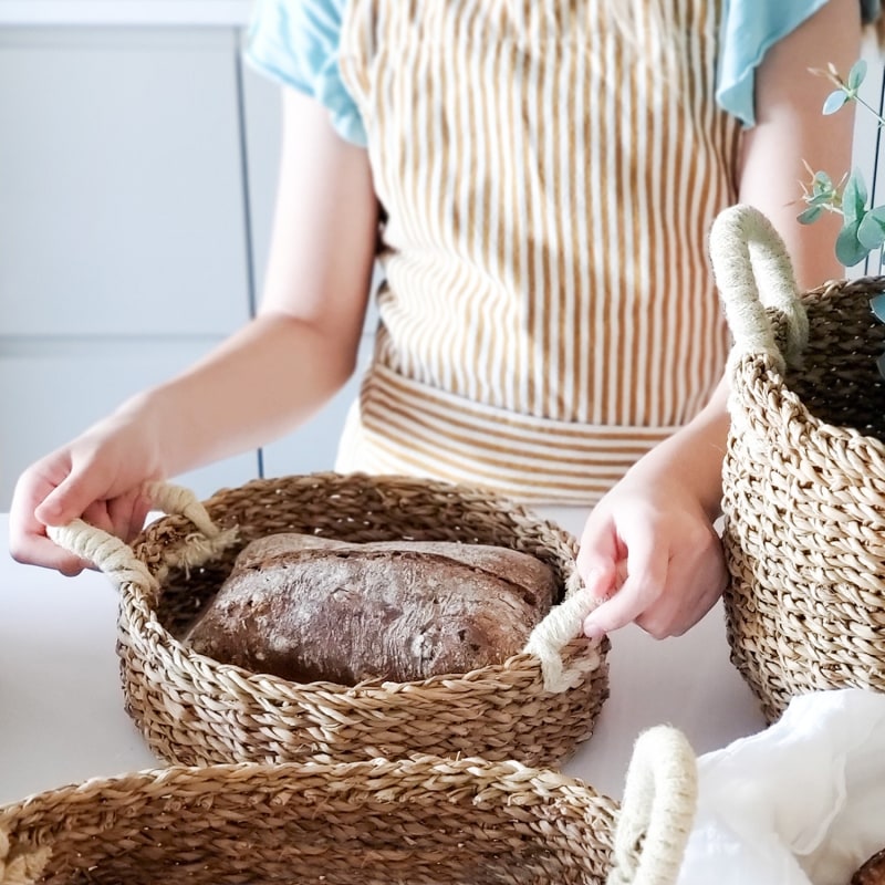 Thumbnail of Handwoven Savar Round Bread Basket image