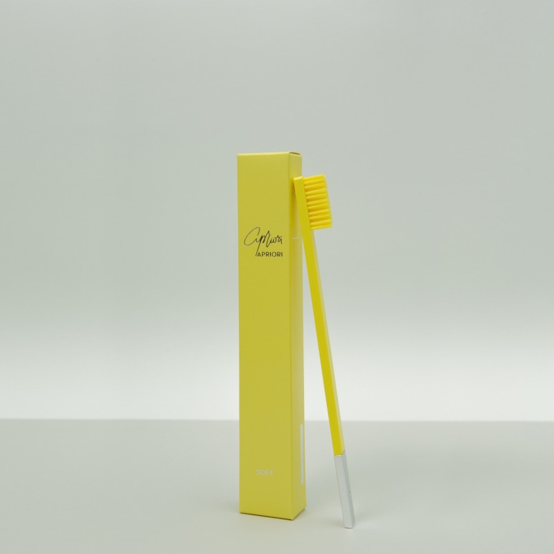 Thumbnail of Apriori Sunflower Yellow Silver Soft Toothbrush image