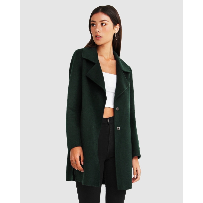 Green boyfriend clearance coat