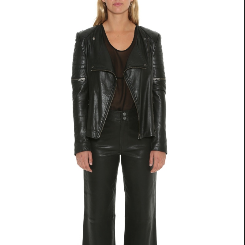 Thumbnail of Greenwich Street Motor Jacket Black Leather image