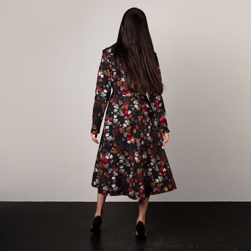 Thumbnail of Women's Long Double Breasted Peacoat - Rose Garden image