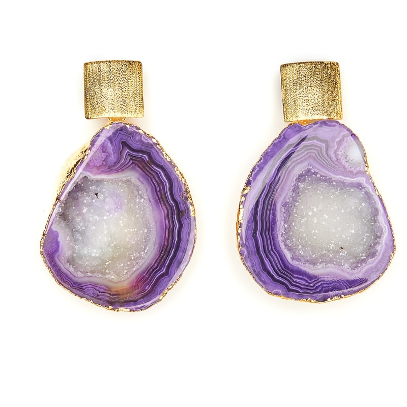 Thumbnail of Violet Rocks In The Sky Earrings image