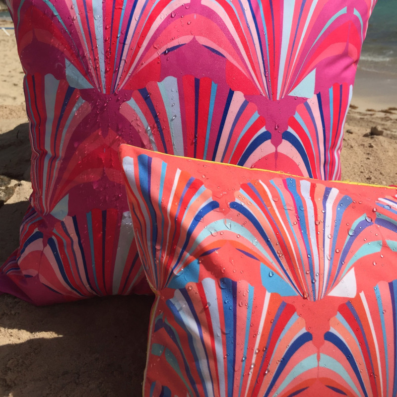 Thumbnail of Coral Weatherproof Shell Deco Cushion image