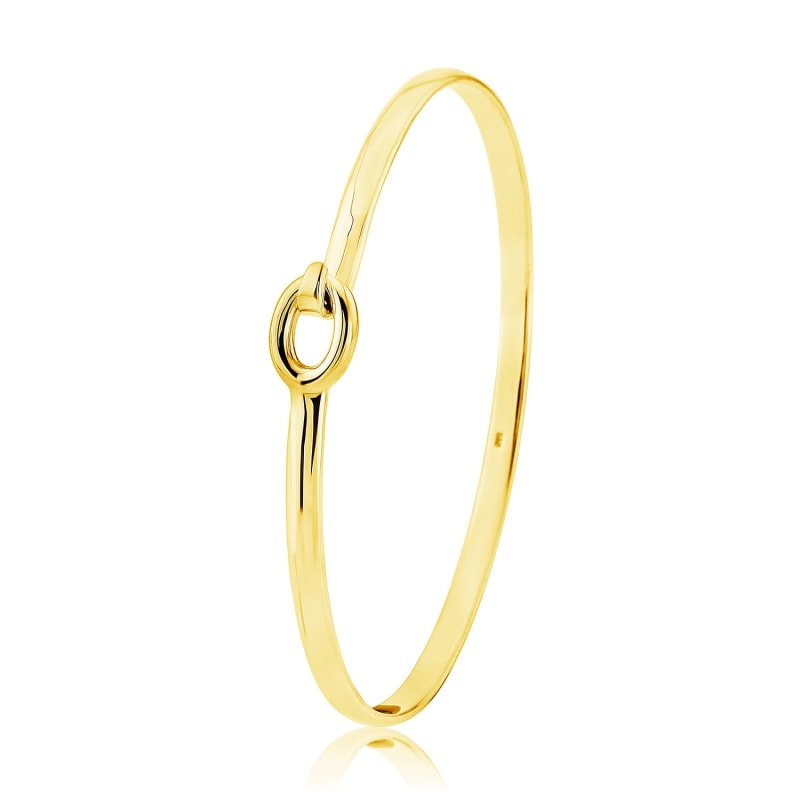 Ledbury Gold Vermeil Hook Bangle, Auree Jewelry