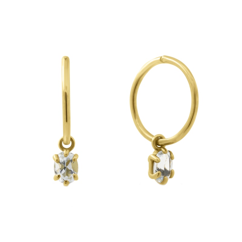 Small Gold Huggie Clicker Earring