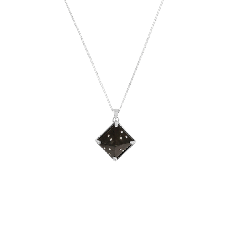 Black Pyramid & Silver Necklace | No 13 | Wolf & Badger