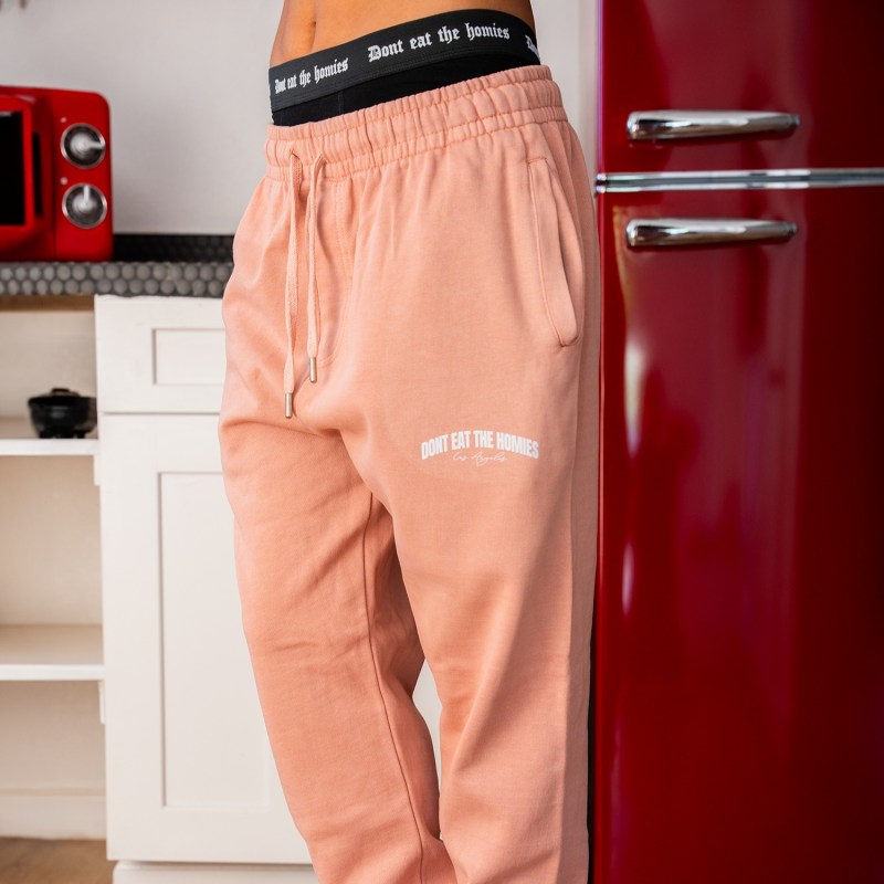 Arch Sweatpant Pink DONT EAT THE HOMIES Wolf Badger