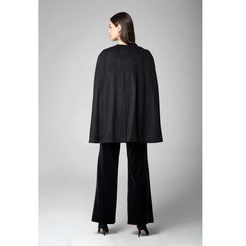 Thumbnail of Cora Wool & Cashmere-Blend Cape Coat In Black image
