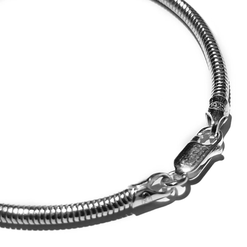 Chancery Chestnut Leather Bracelet With Sterling Silver S Hook Clasp by  N'Damus London
