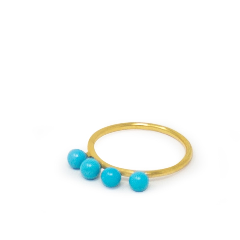 Thumbnail of Turquoise Bead Stacking Ring image