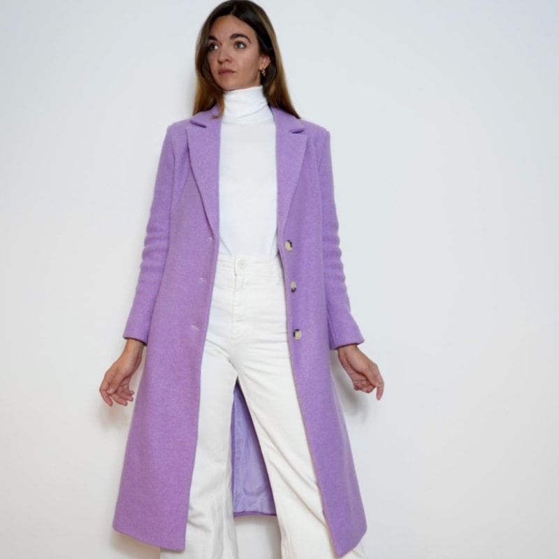 Thumbnail of Arthur Lavender Boiled Wool Coat image