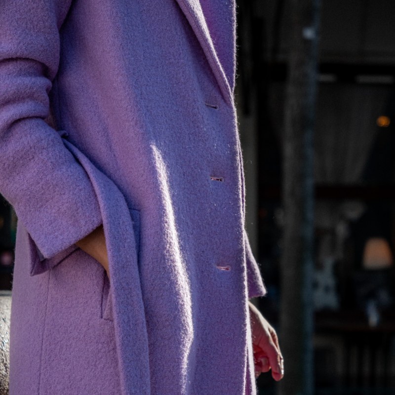 Thumbnail of Arthur Lavender Boiled Wool Coat image