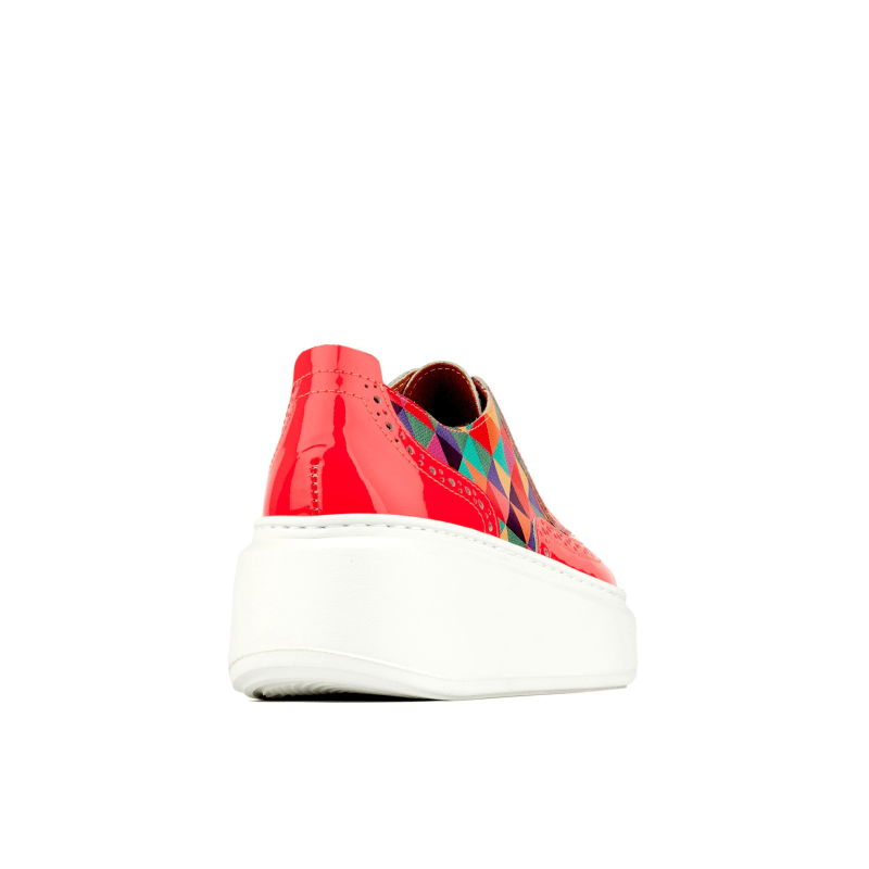 Thumbnail of Artist Abba - Pink & Multi Triangle Print - Womens Designer Sneakers image